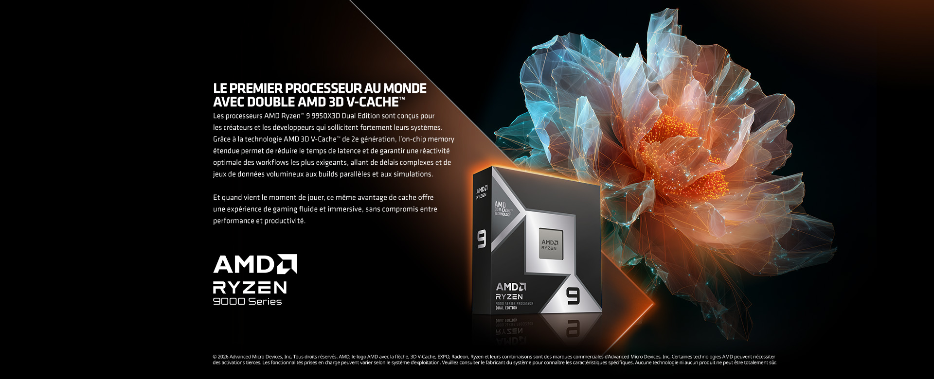 Bannière AMD Ryzen™ 9 9950X3D2